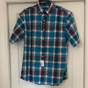 Jos. A. Bank Blue and Red Plaid Button Down Shirt